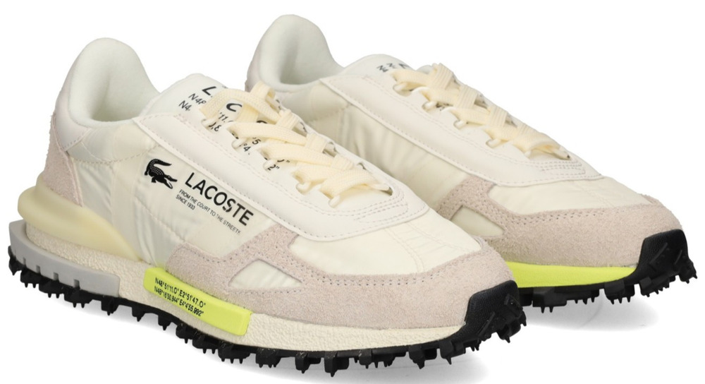 Lacoste Elite Active 223 1 SMA Men's Shoes Active Sneaker, Off white 8.5